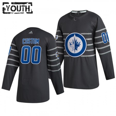 Winnipeg Jets Personalizado Grijs Adidas 2020 NHL All-Star Authentic Shirt - Kinderen